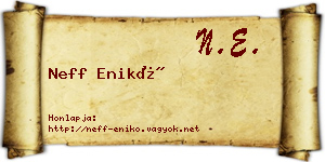 Neff Enikő névjegykártya